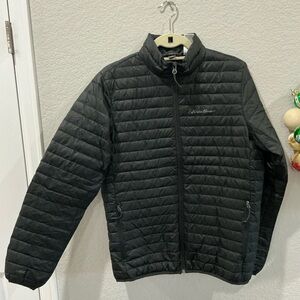 Eddie Bauer Puffer Microlight Down EB650 Jacket Men’s Small Black